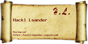 Hackl Leander névjegykártya